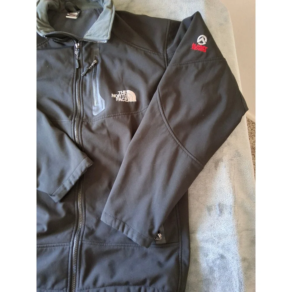 The North Face Summit Series Softshell Jacket Mens XXL Black Full Zip Fleece